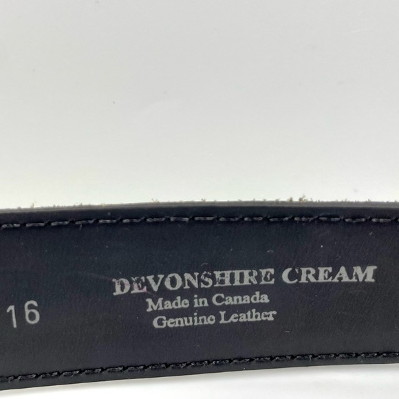 Vintage Devonshire Cream snake print leather womens belt large See Description - Picture 4 of 8